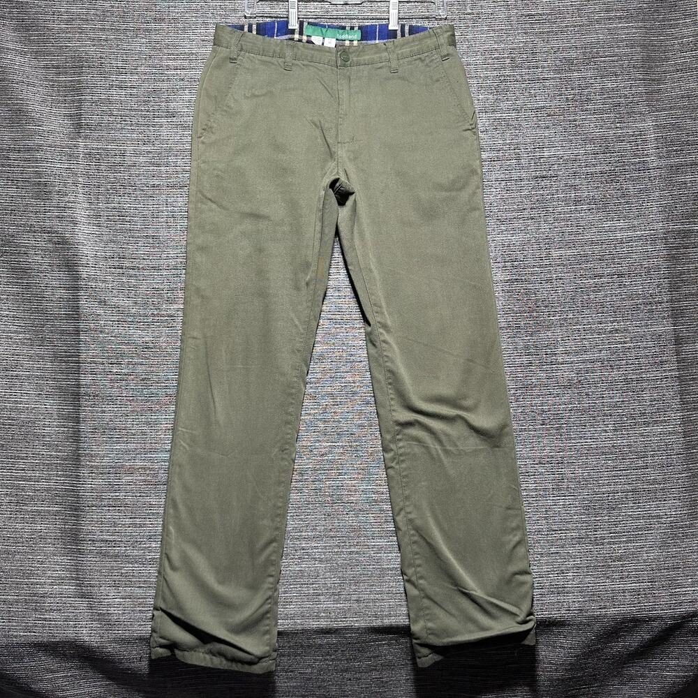 Toddland Vintage Pants Men's 32x32 Olive Green Flannel Lined Chino Straight